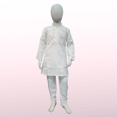 Classic White Cotton Kurta - Timeless Elegance