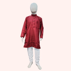 Maroon Cotton Kurta Pajama Set - Festive & Elegant