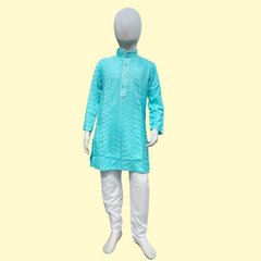 Firozi Embroidered Kurta Pajama Set - Festive & Party Wear