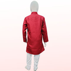 Maroon Cotton Kurta Pajama Set - Festive & Elegant