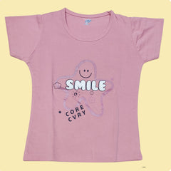 Yellow & Sky Sets for Girls with Silver Star Smile Print | Also in Pink & Navy | Soft Hosiery Sinker Fabric - BW807