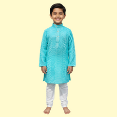 Firozi Embroidered Kurta Pajama Set - Festive & Party Wear