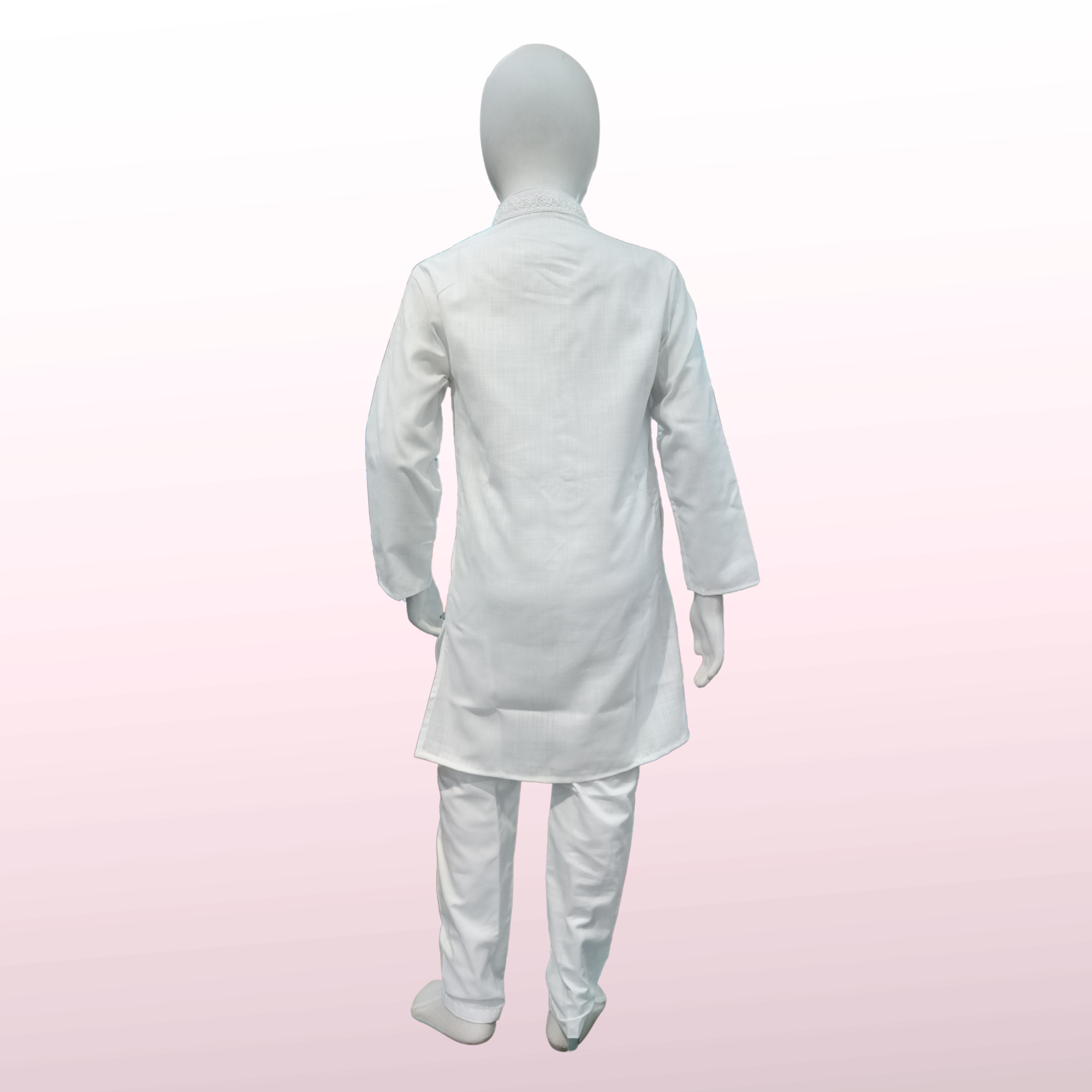 Classic White Cotton Kurta - Timeless Elegance