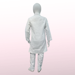 Classic White Cotton Kurta - Timeless Elegance