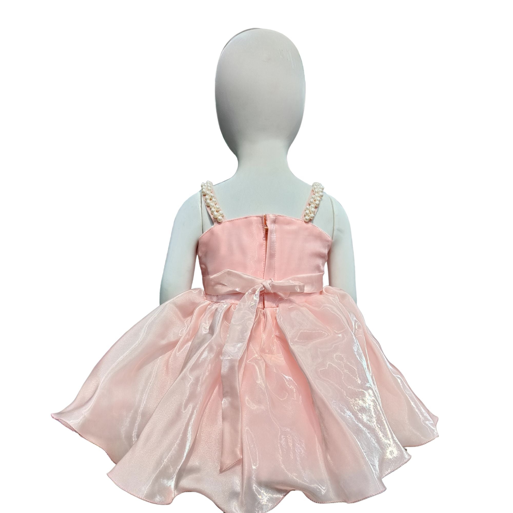 Party Frock Pearl-Laced Spaghetti Strap - 401