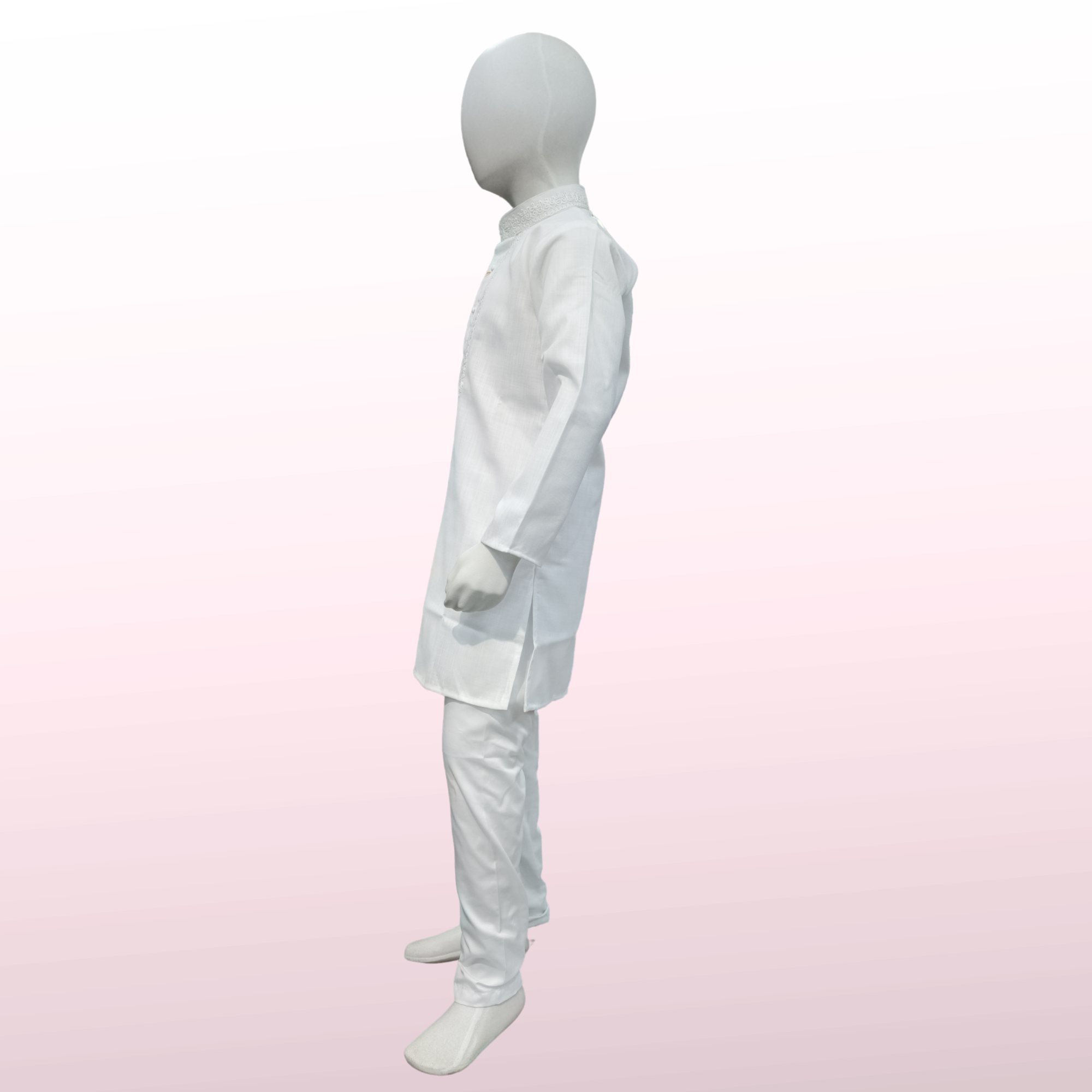 Classic White Cotton Kurta - Timeless Elegance