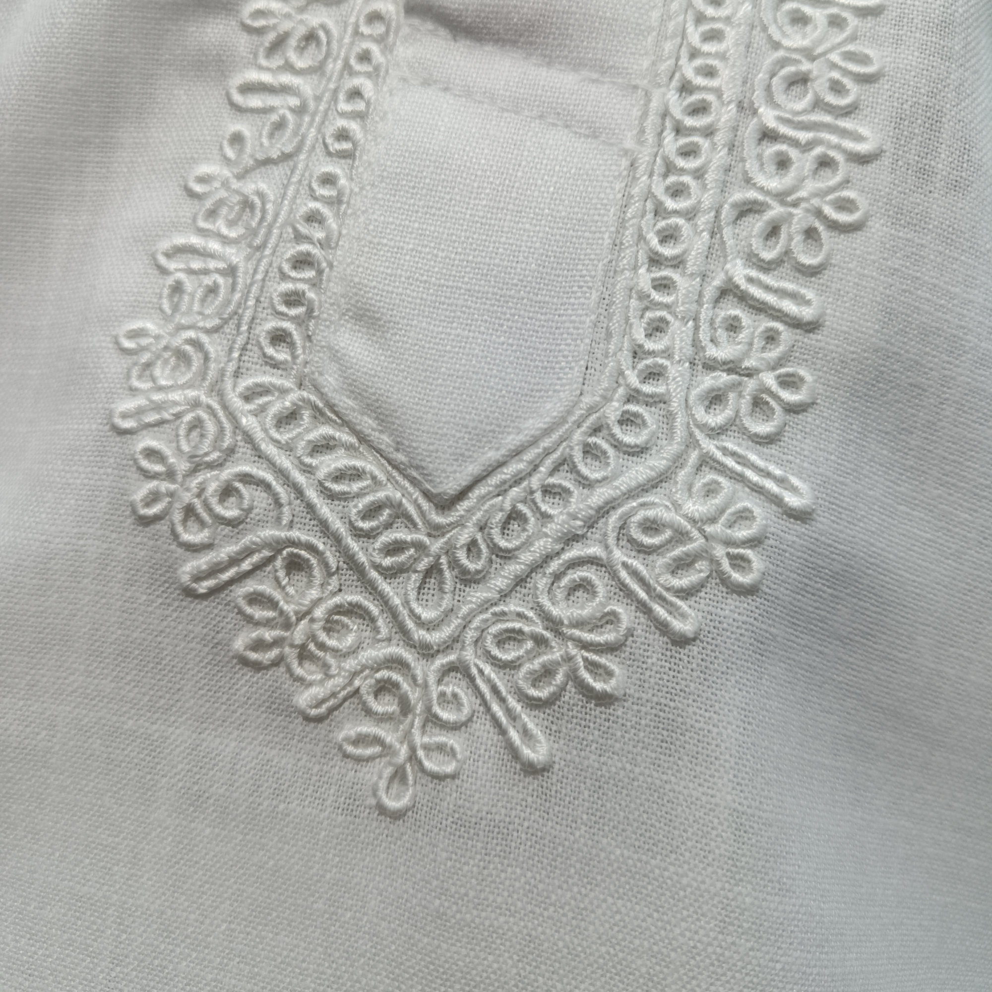 Classic White Cotton Kurta - Timeless Elegance